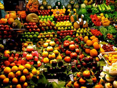 Fruit at one of Barcelona 
Mercados