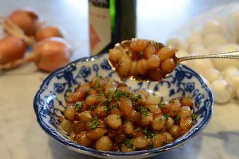 Madeira and Maple Glazed Onions